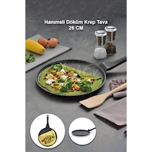 Hanımeli Premium Döküm Krep Tava 26 Cm Yanmaz Yapışmaz Çizilmez Diğer