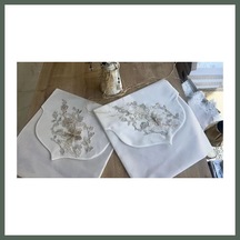 Bezos Fransız Güpürlü Zarf Bohça 50x50 Cm Nişan Bohçası Söz Bohçası 3 Boyutlu Tekli Bohça Bzstk