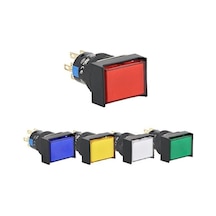 Tron 16mm Dikdörtgen Ledli Kalıcı Buton