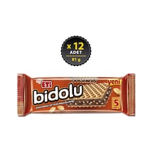 Eti Bidolu Kakao Kremalı Yer Fıstığı Parçacıklı Gofret 12 x 81 G