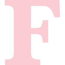 Karton Harf Banner Pembe F