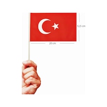 Küçük Boy Çıtalı Bayrak Türk Bayraklı Çıtalı Bayrak - 5 Adet