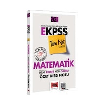 Yargı Yayınları 2026 E-kpss Tam Not Serisi Matematik Hem Konu Hem Soru Özet Ders Notu
