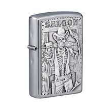 Zippo 207 Saloon Skull Emblem Çakmak - 49298-083535