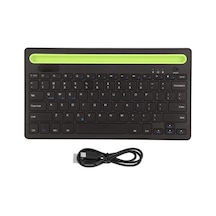 Ergonomik Siyah Kablosuz Klavye Bluetooth Uyumlu Ofis Kullanımı