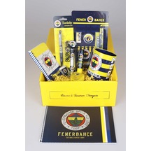 Dekomus İle Lisanslı Fenerbahçe Özel Kutulu Premıum 19 Parça Kırtasiye Seti Siyah