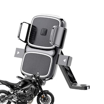 Mt64 Motosiklet Motor Telefon Tutucu Ayna Uyumlu Otomatik Kilitle