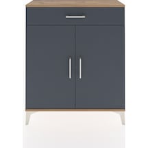 Arges Şifonyer Tek Raflı Tek Çekmeceli 2 Kapaklı 88x30x106 Çam-antrasit Atlas Çam