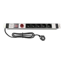 Amp Connect 19" 1u 5'li Schuko Anahtarlı Volt/amper Gösterheli Kabinet Grup Prizi Pdu