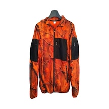 Mysia Turuncu Orman Desen Kalın Polar Taktik Ceket