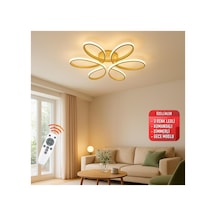 Luxor Eskitme Kasa 3 Renkli Kumandalı,60cm,oturma Odası,yatak Odası,salon Için Led Avize Sarı