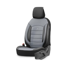 Tr Inspire Design Premium Deri Ekstra Destekli Universal Oto Koltuk Kılıfı Tam Set Füme-siyah Genel