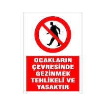 Ocakların Çevresinde Gezinmek Yasaktır, İsg Uyarı Levhası