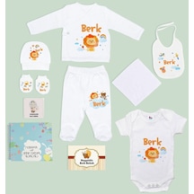 Bk Kids Kişiye Özel Beyaz Yeni Doğan Hastane Çıkışı, Anne-bebek Günlüğü, Bebek Body Zıbın, 10 Parça Bebek Hediye Seti-4