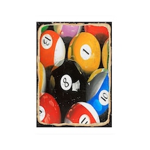 Bedeko Bilardo Topları Tasarım Mdf Tablo 25 Cm X 35 Cm