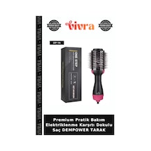 Premium Pratik Bakım Elektriklenme Karşıtı Dokulu Saç Dempower Tarak