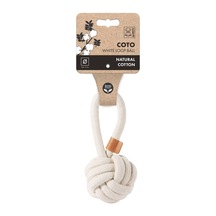 M-pets Coto Whıte Loop Ball 8cm Çekmeli Örgü Top Oyuncak