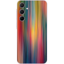 Samsung Galaxy A35 Uyumlu Gökkuşağı Karışımı Baskılı Silikon Kılıf Renkli