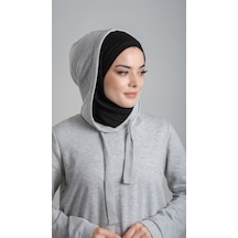 Hürrem Bone Siyah Pratik Hazır Geçmeli Şal Viskon Kumaş Penye Şal 2108_01