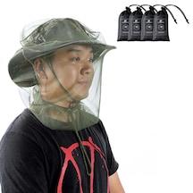 Outdoor Sivrisinek Kovucu Şapka Başlık Maskesi 4 Adet