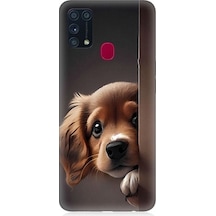 Samsung Galaxy M31 Uyumlu Yavru Sevimli Cute Köpek Desenli Silikon Kılıf