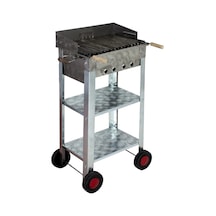 Metehan MTH-67 Pervazlı - Lama Izgaralı - Dört Tekerlekli Battal Boy Mangal