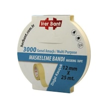 12mmx25mt Maskeleme Band Doğal Kauçuk Hotmelt Bant Yüksek Kalite