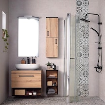 Orka Knidos 90 Cm Mdf Legnano Banyo Dolabı Takımı Ve Boy Dolabı Çok Renkli