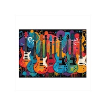 Soyut Gitar Sanatı Hediyelik Mdf Tablo