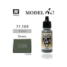 17 Ml. Green Rlm62 Model Air Serisi Maket Boyası, Vallejo 71104 Standart