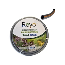 1/2'' Örgülü Premium Şeffaf Bahçe Hortumu 25 Metre