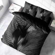 Monohome Gray Motion 3D Pamuk Saten Çift Kişilik Nevresim Takımı Gri