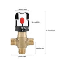 Termostatik Karışım Vanası Prinç G1/2 Duş Sistemi İçin Su Sıcaklığı Kontrol Borusu Havza Termostat Kontrolü