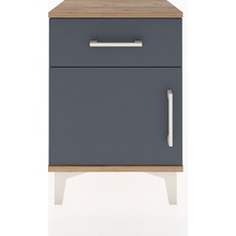 Arges Komodin Tek Raflı Tek Kapaklı 44x30x64 Çam-antrasit Çam