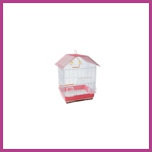 Gees Global Çift Kapılı Kuş Kafesi Pembe 34,5x28x46 Cm Gbzs