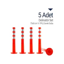 5'li Delinatör Set 75 x 8 CM Tpu. Esnek Duba