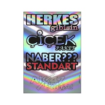 A5 Hologram Sticker 080 Tek Paket Çoklu Sticker Siyah