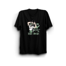 Stoned&Fame One Piece Anime Baskılı T-shirt SIYAH Siyah