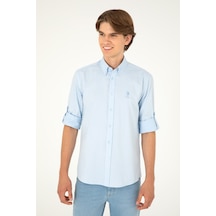 U.s. Polo Assn. Erkek Açık Mavi Gömlek Desenli 50283726-vr003 Açık Mavi