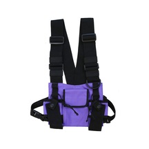 Tenfowee Çok Fonksiyonlu Göğüs Çantası - Hiphop Stili, Ayarlanabilir Kayışlar, Dayanıklı Oxford Kumaş, Mor Renk Mor