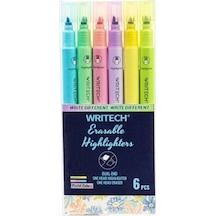 Writech W-822 Silinebilir Pastel 6 Renk Fosforlu Kalem Çok Renkli