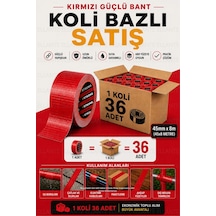 Kırmızı Güçlü Tamir Bandı 45mm X 8m Çok Amaçlı Su Geçirmez Tamir Bandı 36 Adet
