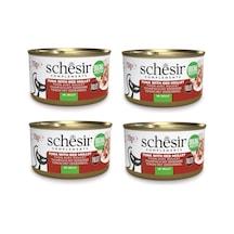 Schesir Ton Ve Barbun Balıklı Jöleli Tamamlayıcı Kedi Konservesi 70 Gr. X 4 Adet