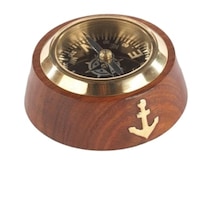 Denizcilik Grubu-marine Pirinç Aksesuar-pusula-7x7x4 Cm-jttr2703