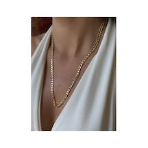 Xuping Gurmet Zincir Kolye 14k Altın Renk Gold Kalın Zincir Kadın Kolye Şık Günlük Kullanım Altın Altın