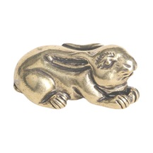 Homyl Mini Pirinç Tavşan Heykel Hatıra Masa Dekorasyon 1 3,4cmx1,6cm