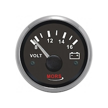 Voltmetre Göstergesi 24V. Mors. Siyah