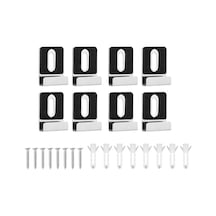 Vkemall 304 Paslanmaz Çelik Ayna Tutucu Seti, Güvenli Ve Şık Montaj İçin 8 Parça Metal Ayna Askısı