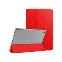 Samsung Uyumlu Galaxy T290 T295 T297 Tablet Kılıfı Standlı Arkası Şeffaf Koruyucu Pu Deri Kapak Kapaklı Kılıf