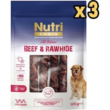 Nutri Canin Rawhide Sığır Eti Sarılı Orta Büyük Irk Köpek Kemik Ödülü 3 x 120 G